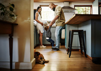 Family Dancing in the Kitchen.