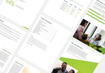 Layout of the pages in the HSA Bank Health & Wealth Index